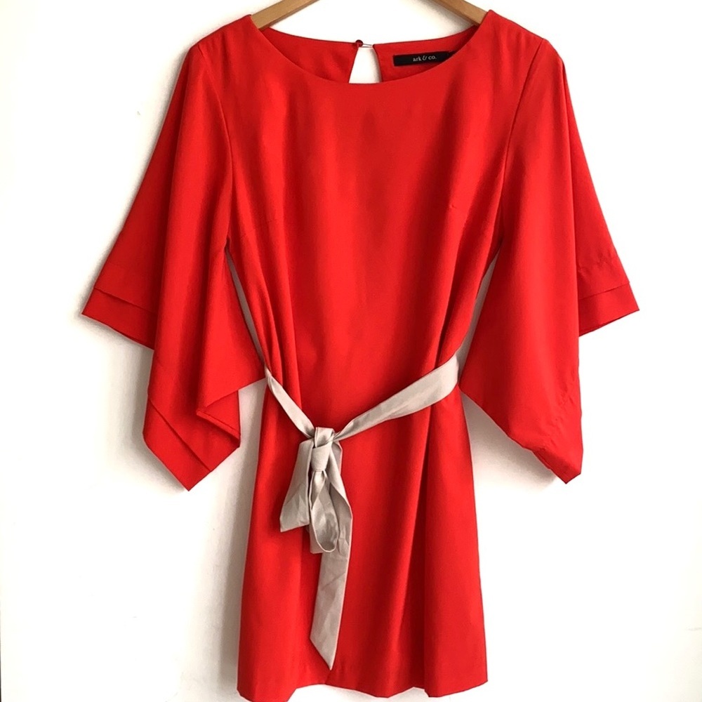Ark & Co Coral Kimono Dress w/Sash style dress, Size S